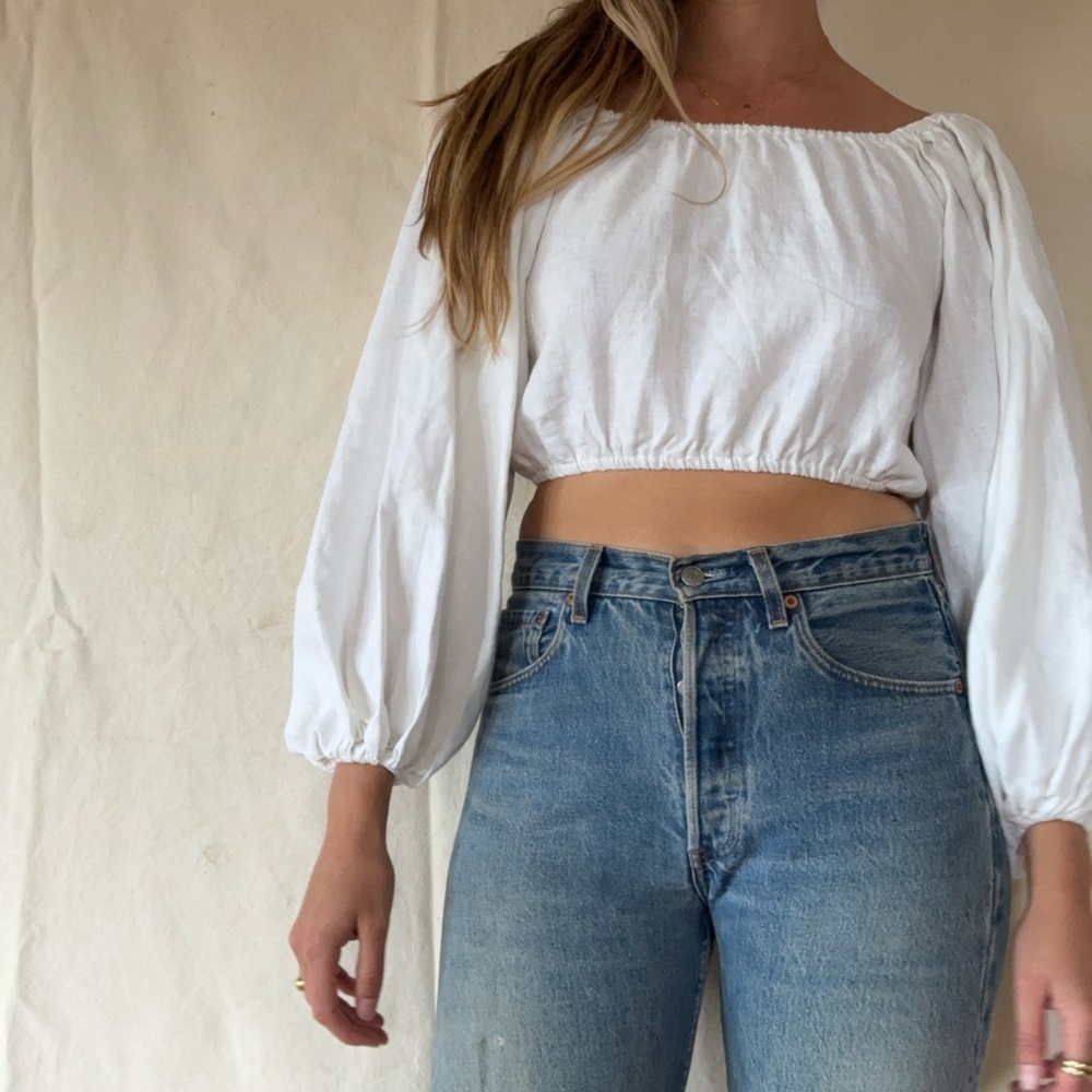 Honeydove Vintage puff top